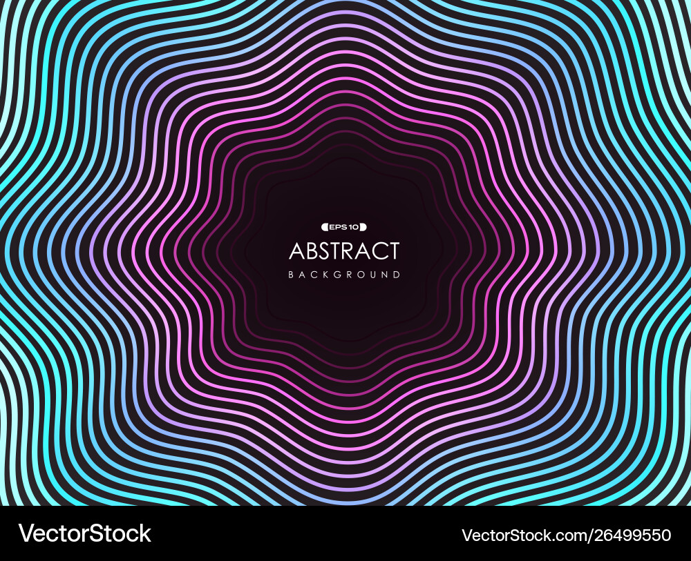 Abstract colorful line neon pattern wavy design vector image