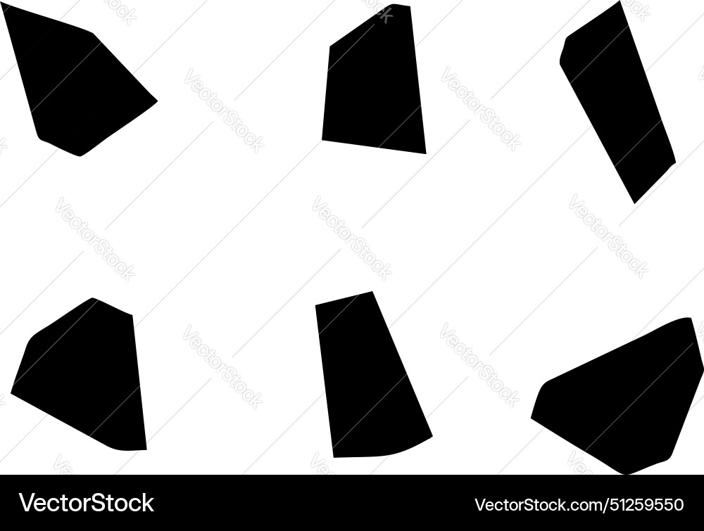 Abstract shape set black shapes liquid Abstract shape set black shapes liquid vector image