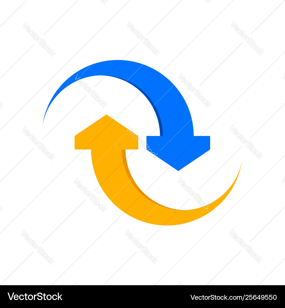 Arrow flow symbol connection design Arrow flow symbol connection design vector image