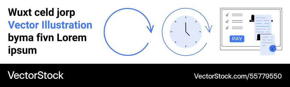 Automatischer Workflow-Zyklus mit Uhr und online Automatischer Workflow-Zyklus mit Uhr und online vektorbild