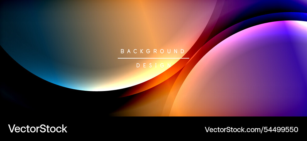 Bright rainbow style color gradient with curve Bright rainbow style color gradient with curve Vector Image