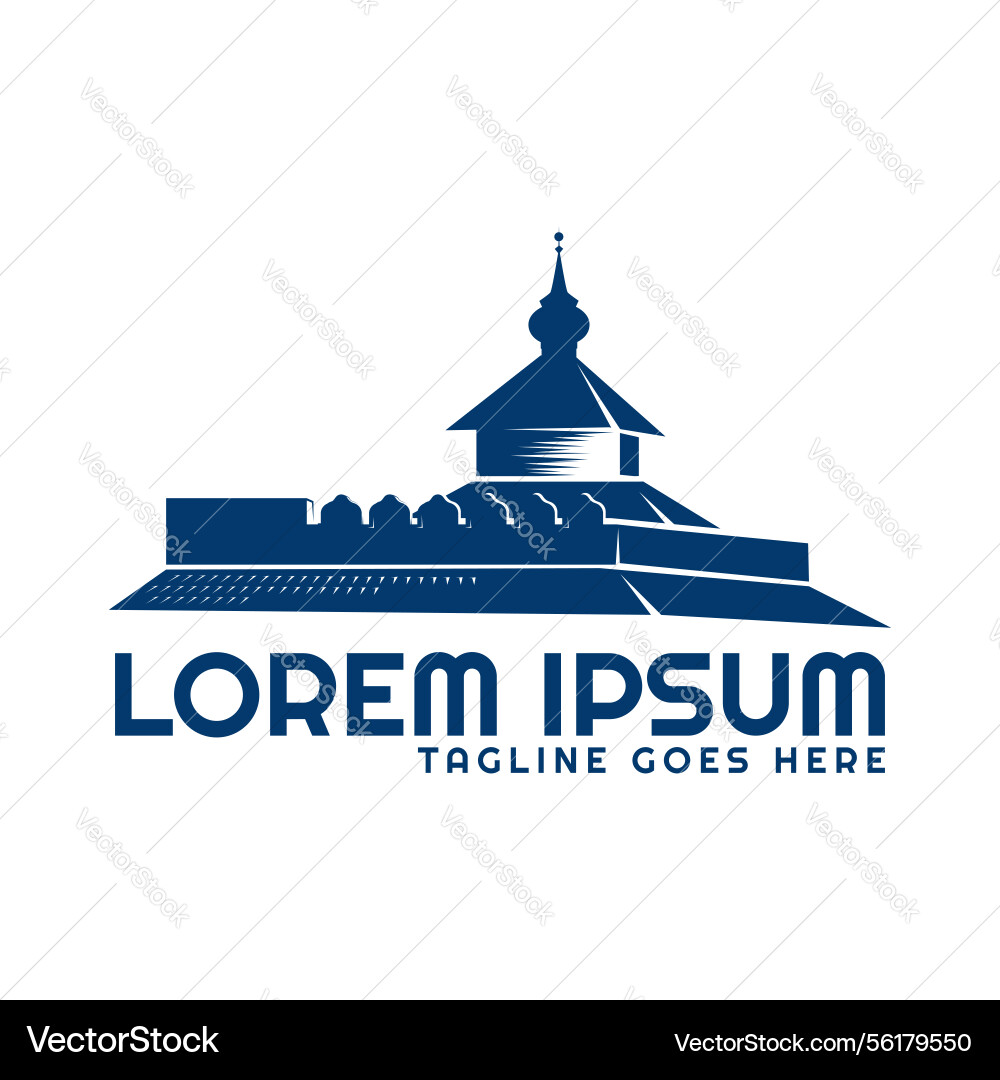 Einfache minimalistische islamische Moschee Silhouette Logo Einfache minimalistische islamische Moschee Silhouette Logo vektorbild