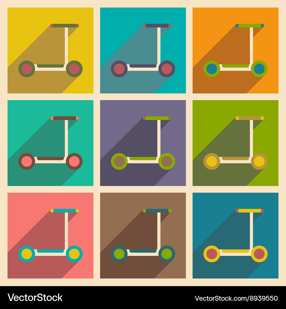 Flat with shadow concept and mobile application Vector Image