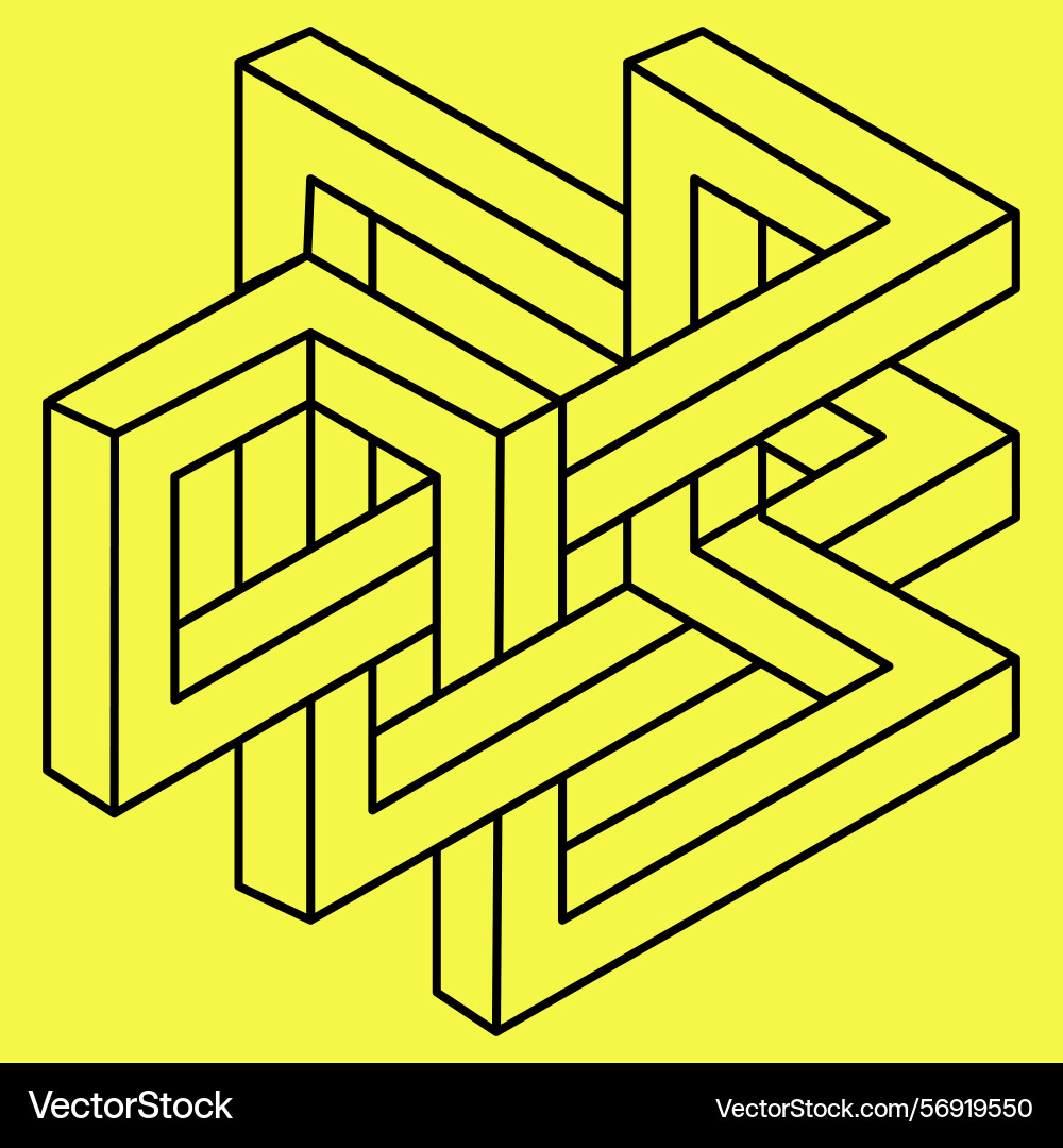 Impossible shape web design element optical Impossible shape web design element optical Vector Image