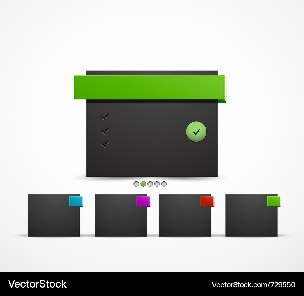 Modern Web Box Template Vector Image