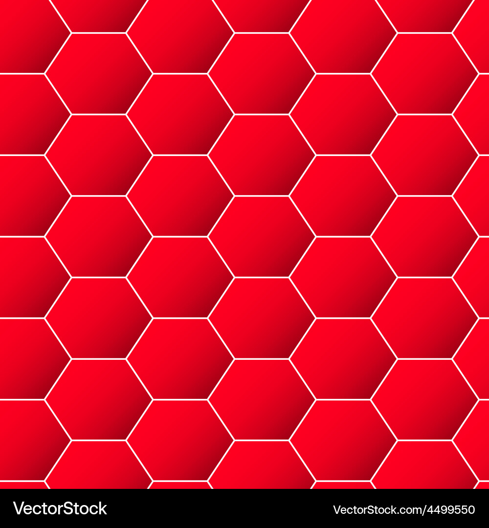 Red Hexagon Pattern Background vector image