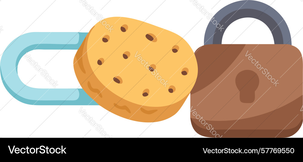 Secure cookies website data protection design Vector Image