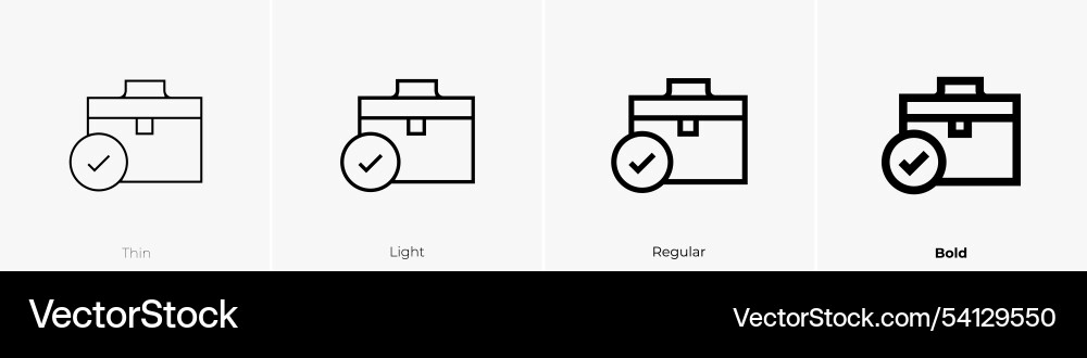 Toolbox icon thin light regular and bold style Toolbox icon thin light regular and bold style vector image