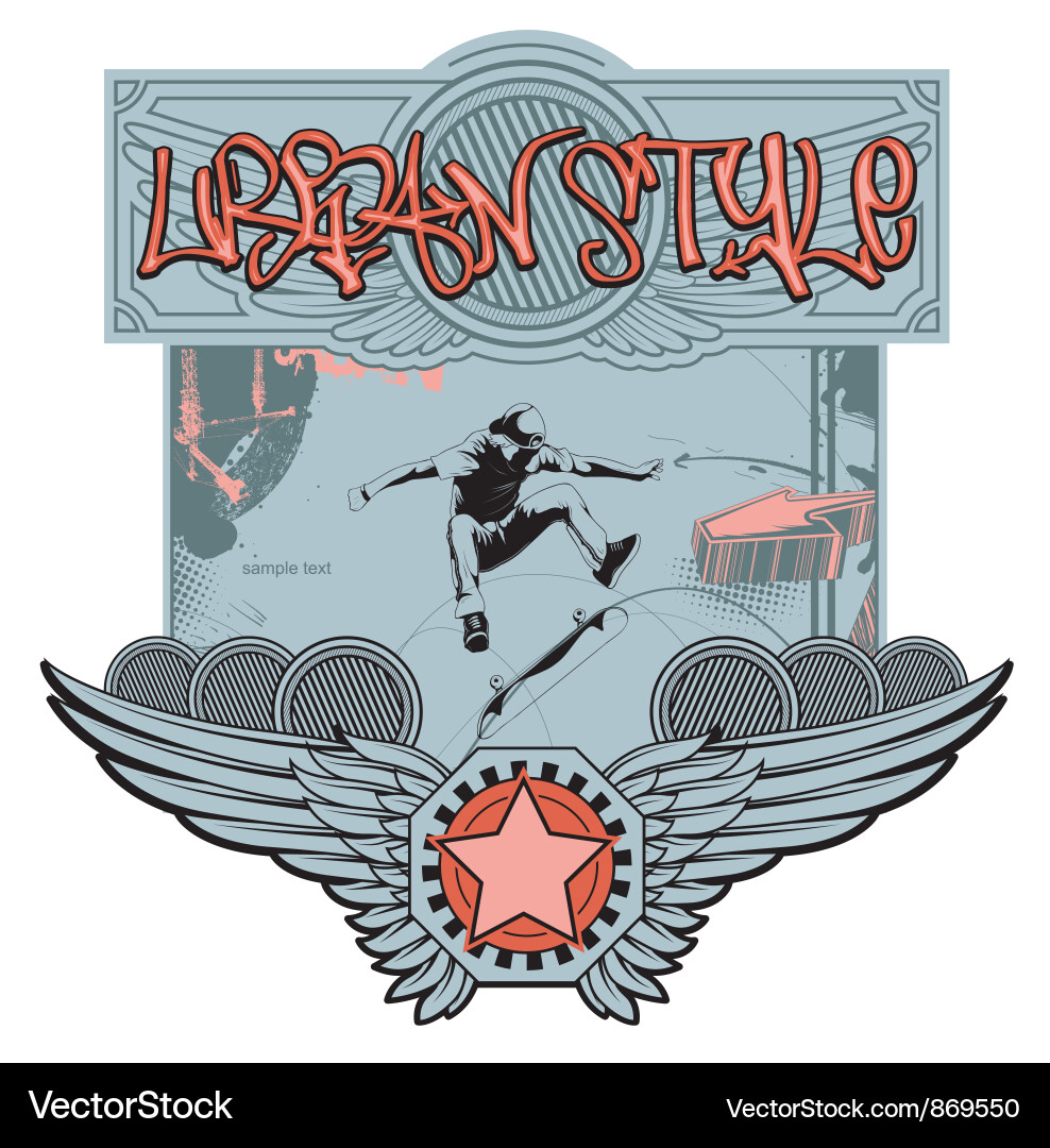 Urban label Vector Image