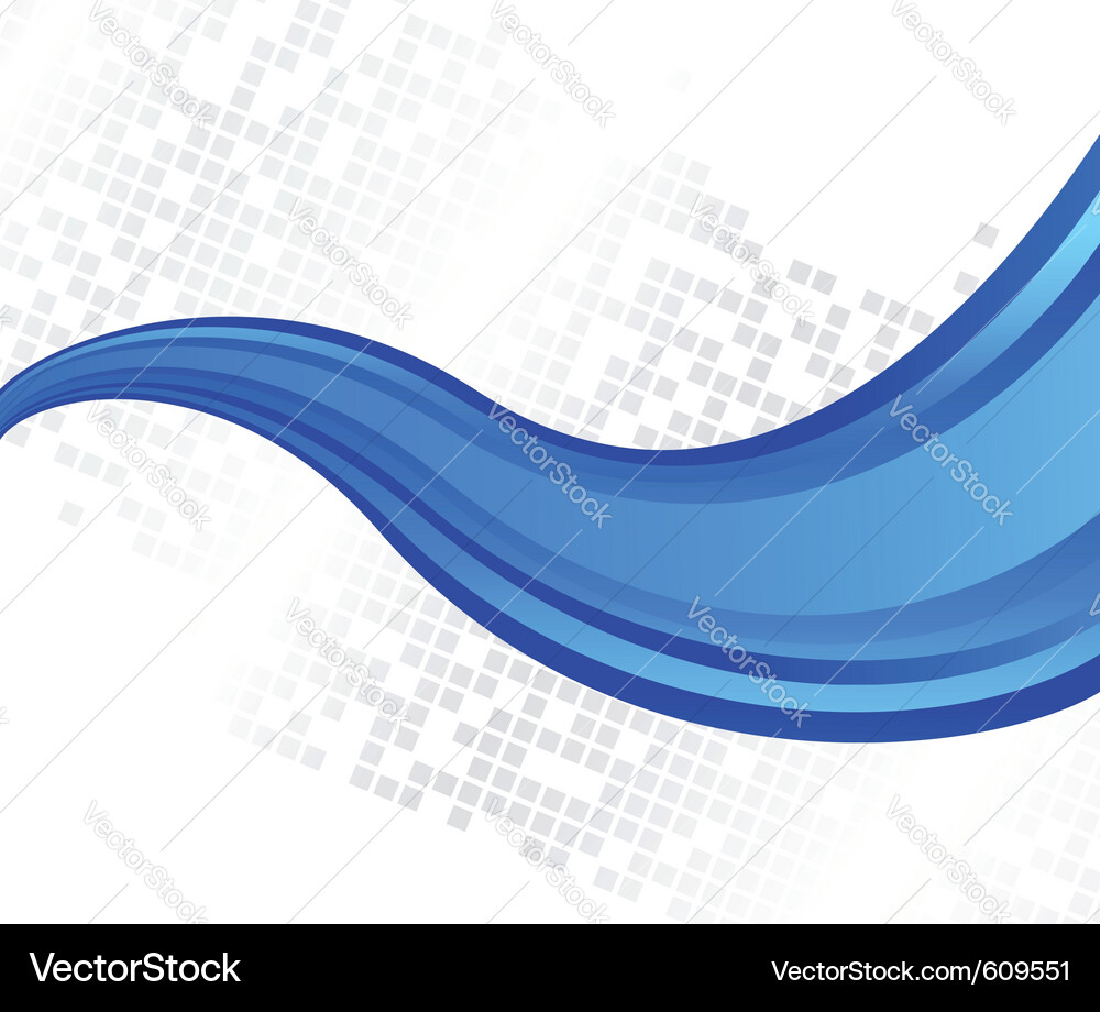 Blue Wave Card Background Vector Image