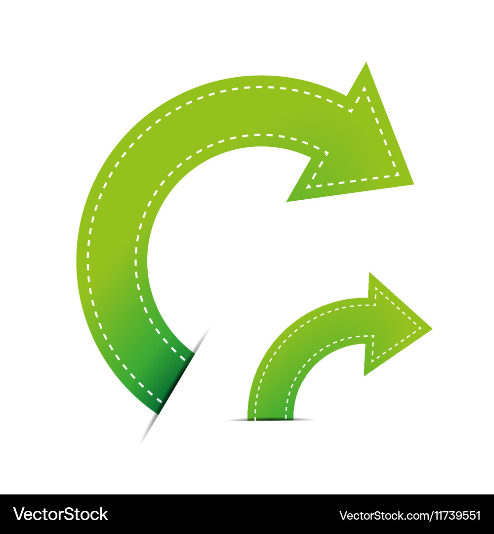 Green arrows Royalty Free Vector Image - VectorStock