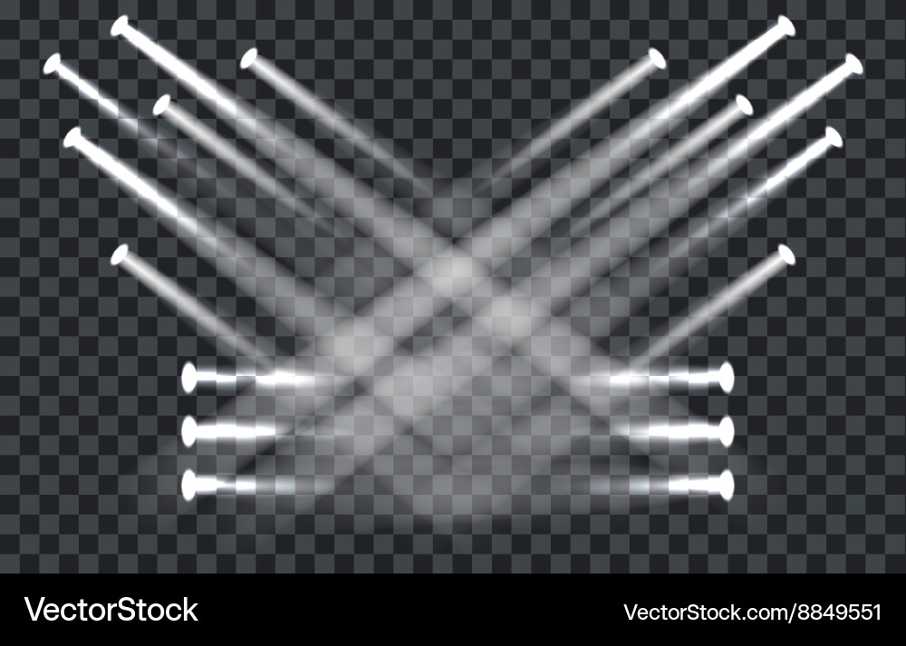 Light effect spotlight with transparent background Vector Image