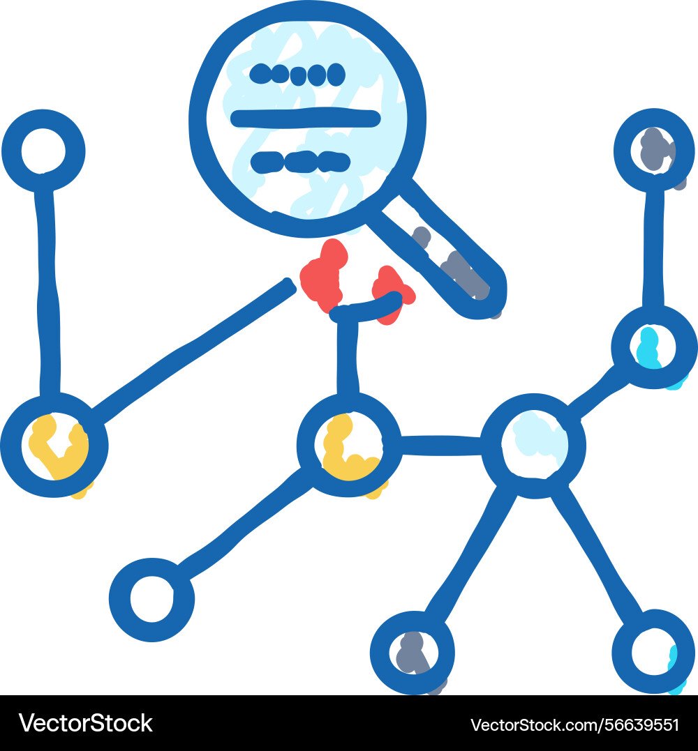 Search algorithm icon doodle Search algorithm icon doodle vector image