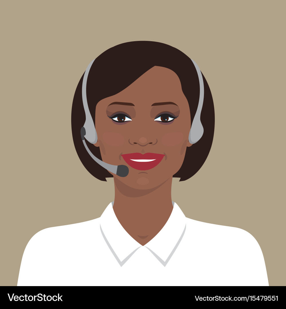 Smiling Call Center Operator vector image