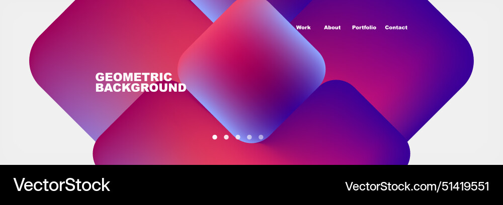 Square internet web page design template Vector Image