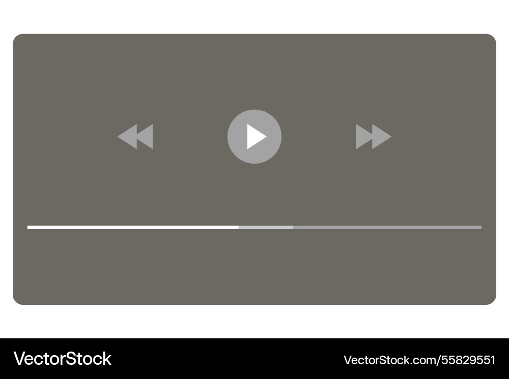 Template video player for web and mobile apps Template video player for web and mobile apps vector image