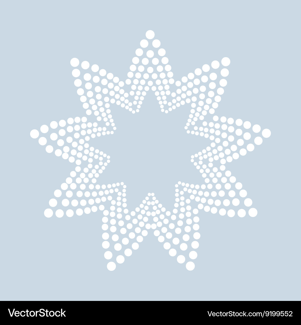 Abstract dotted shape design element Vector Image
