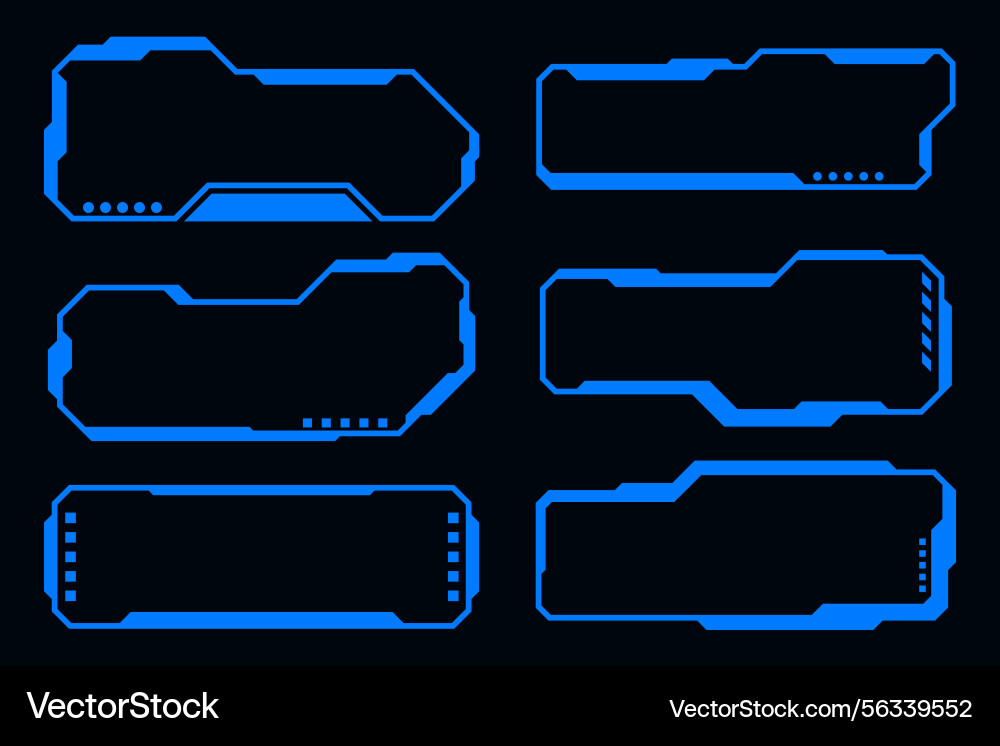Frame technology futuristic interface ui element vector image