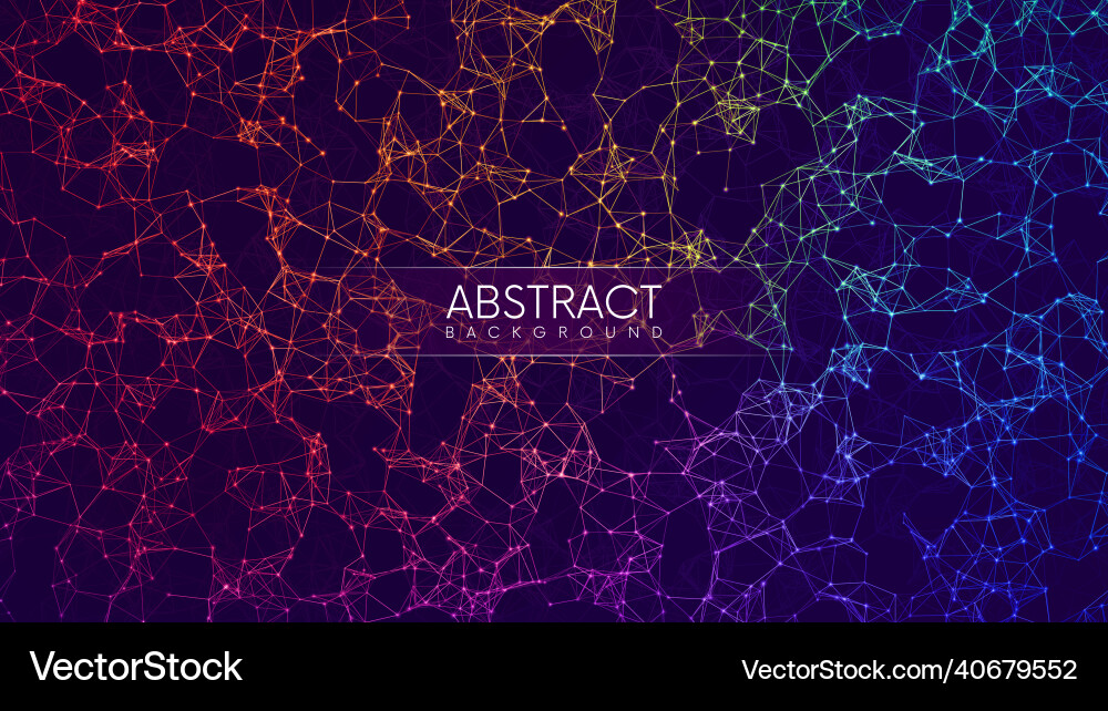 Geometric plexus structure with neon lines Geometric plexus structure with neon lines vector image