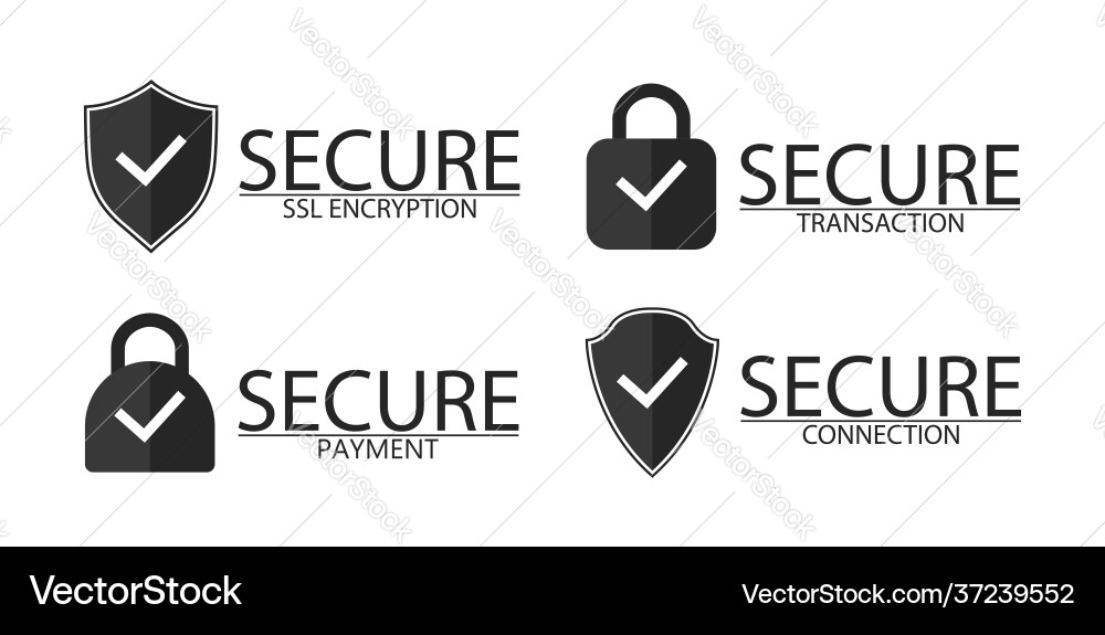 Ssl encryption connection and transaction icon vector image