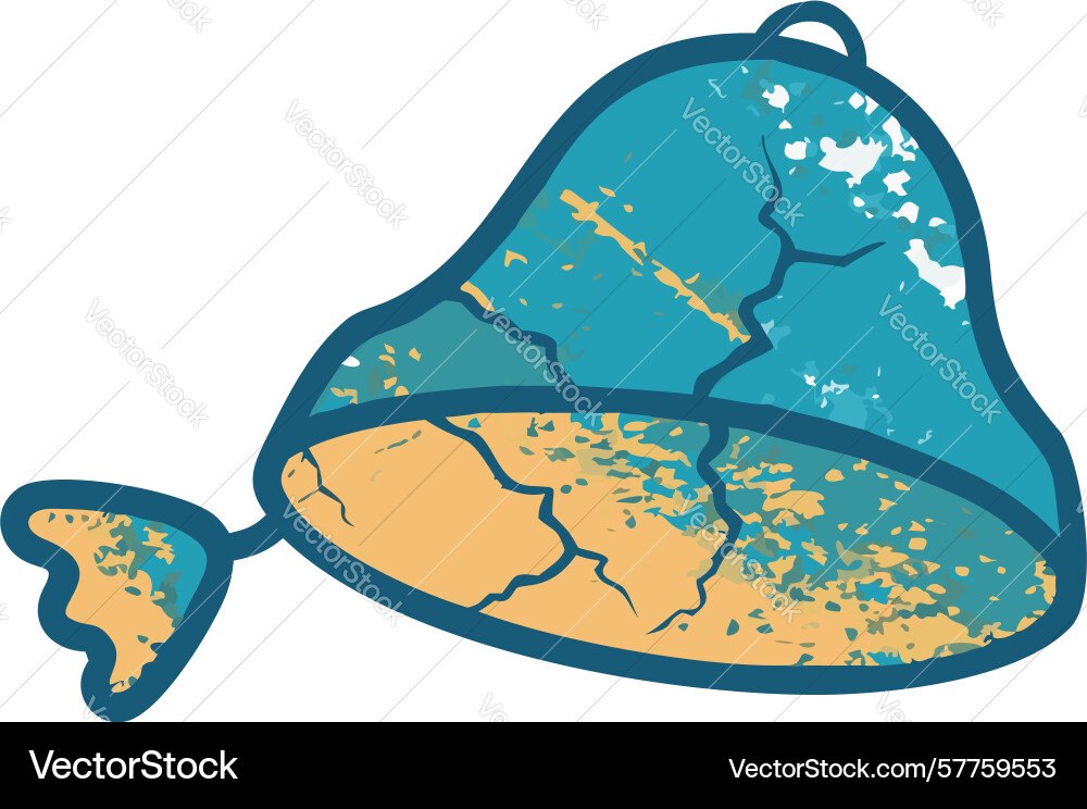 Exploding bell icon representing severe alert Vector Image