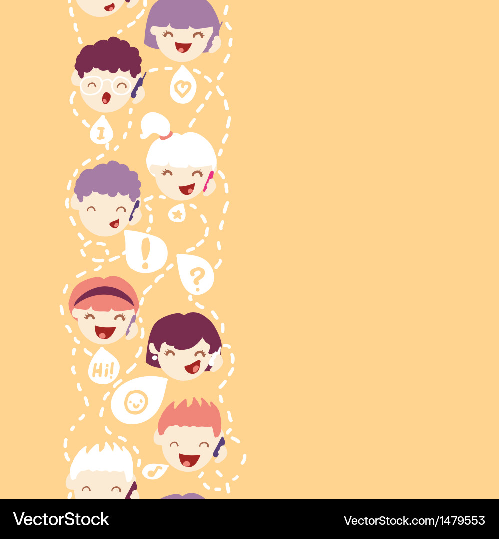 Mobile Communication Pattern Vector Image