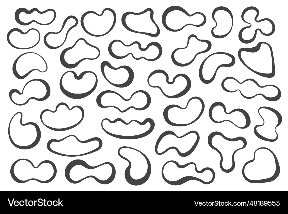 Organic abstract shapes liquid blobs Organic abstract shapes liquid blobs vector image
