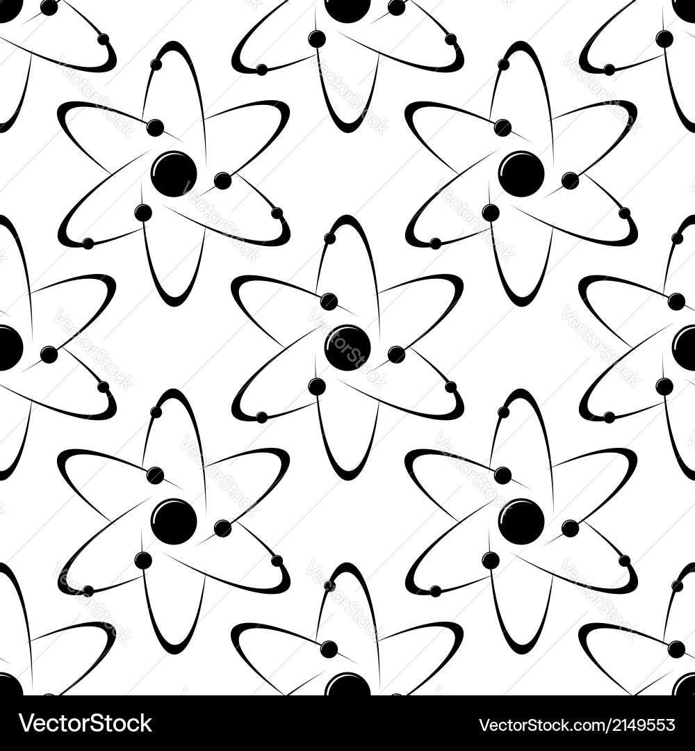 Pattern of orbiting particles around a nucleus Vector Image