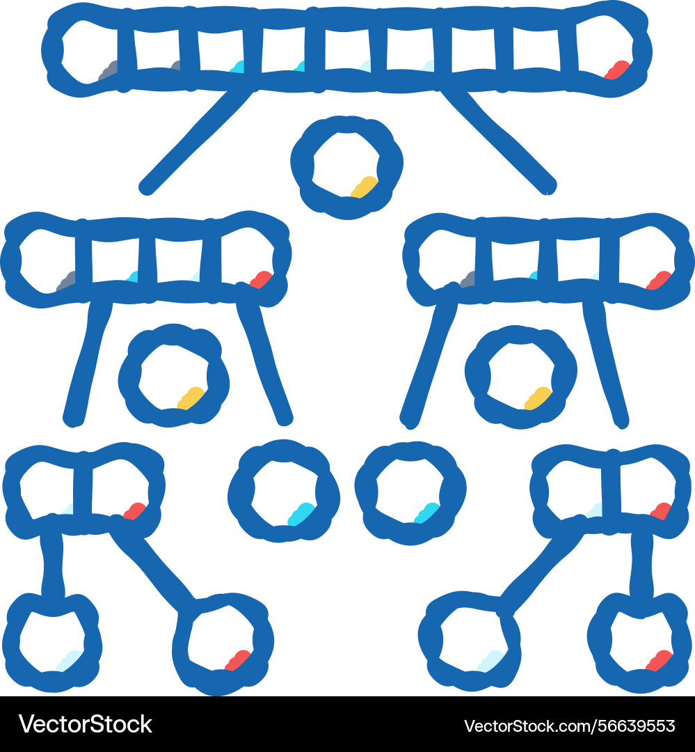 Quicksort algorithm icon doodle Quicksort algorithm icon doodle vector image