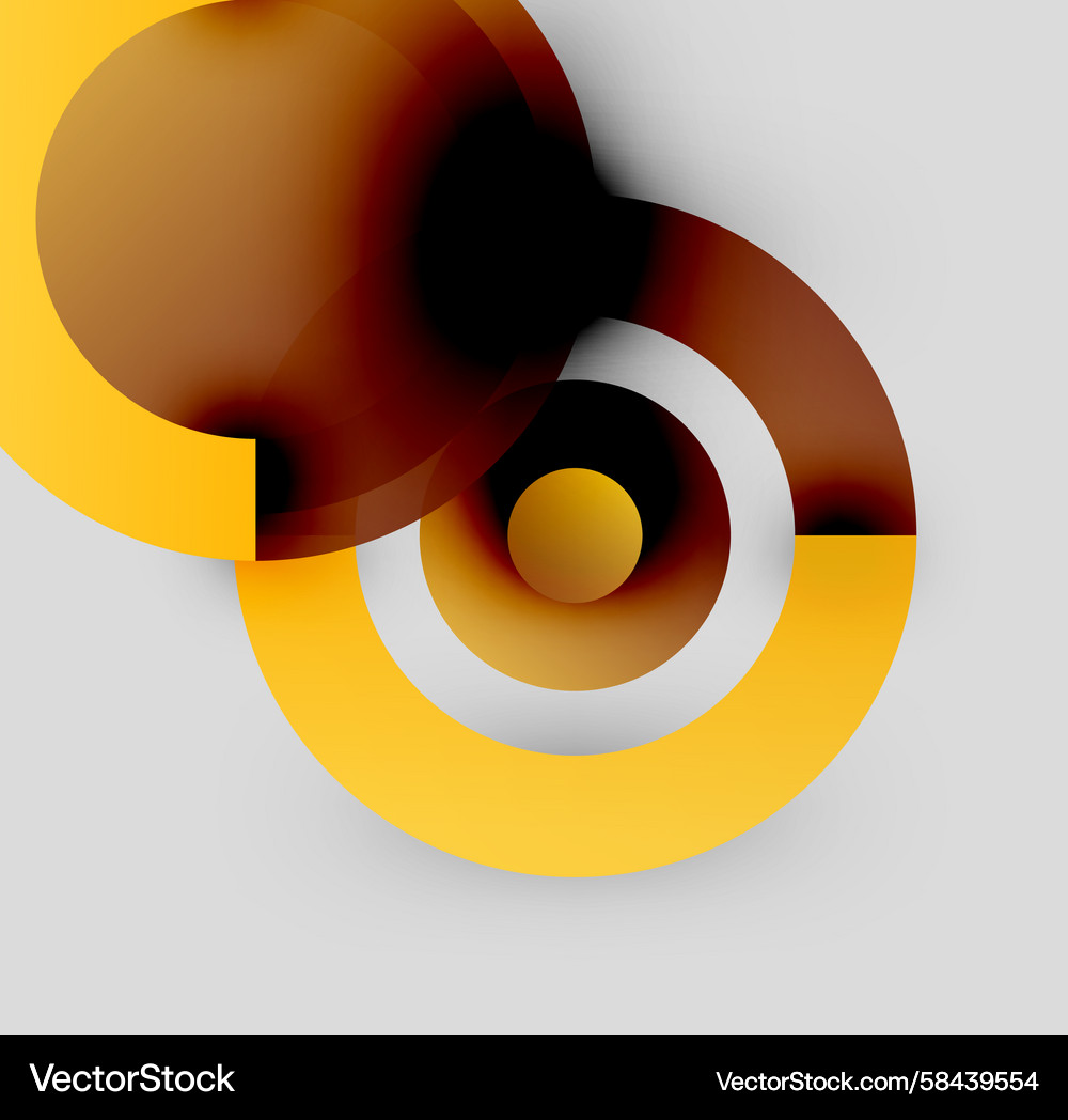 Abstract design features overlapping circles warm Abstract design features overlapping circles warm Vector Image