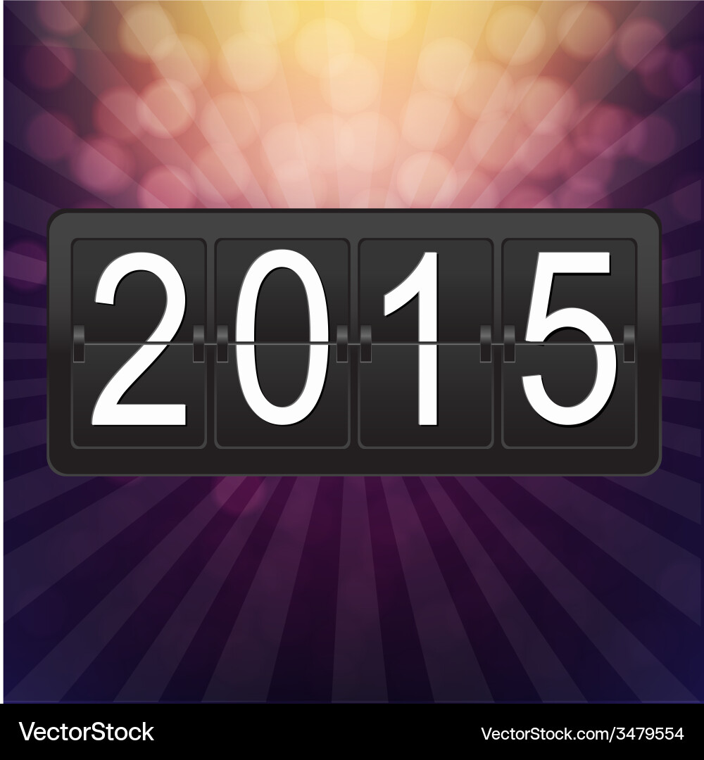 Black New Year Countdown Timer Vector Image