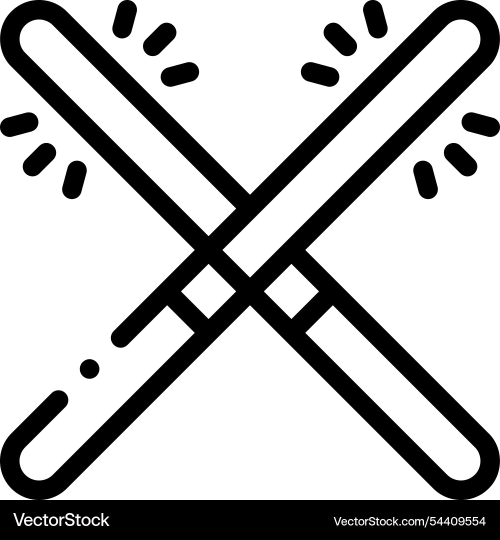 Light switch icon thin linear style design vector image