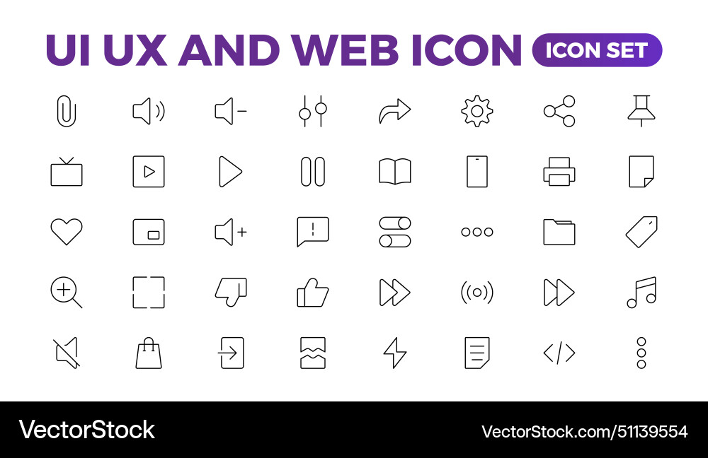 Mega set of ui ux icon user interface iconset Mega set of ui ux icon user interface iconset vector image