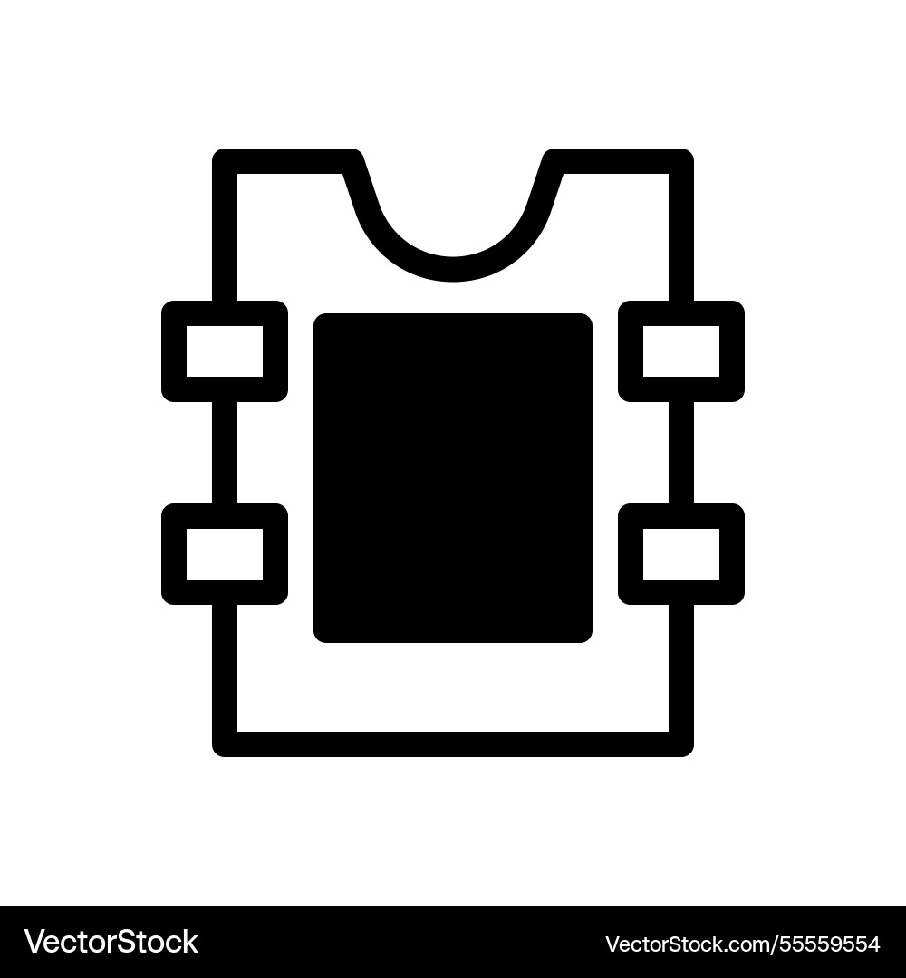 Microchip circuit icon in minimalist style art Microchip circuit icon in minimalist style art vector image