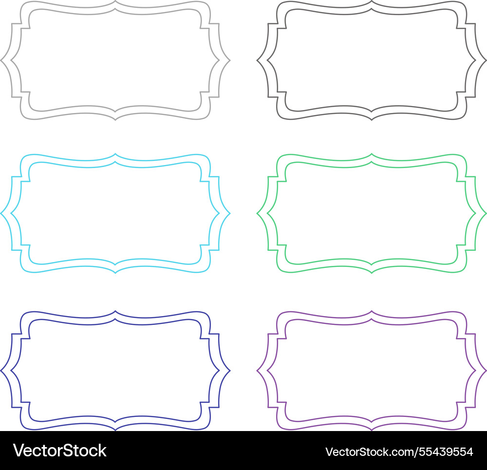 Paper frames design elements isolated on white vector image