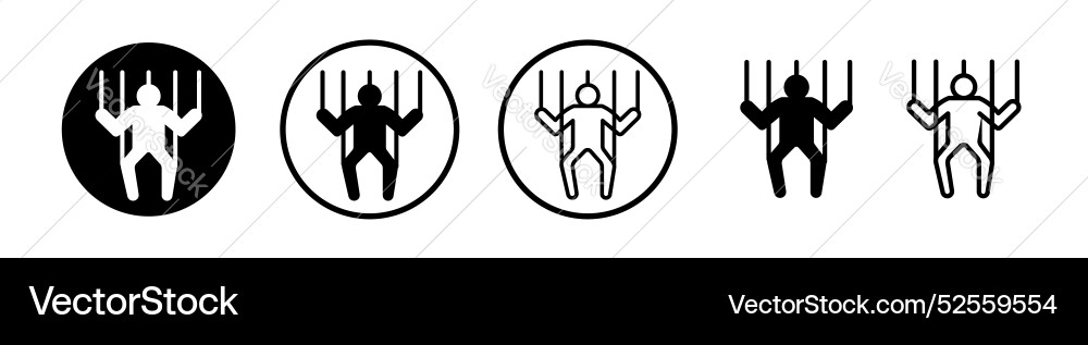 Puppet icon set on white background Puppet icon set on white background vector image