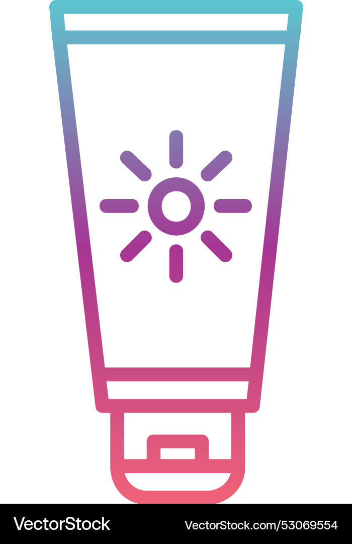 Sunscreen line gradient design Vector Image