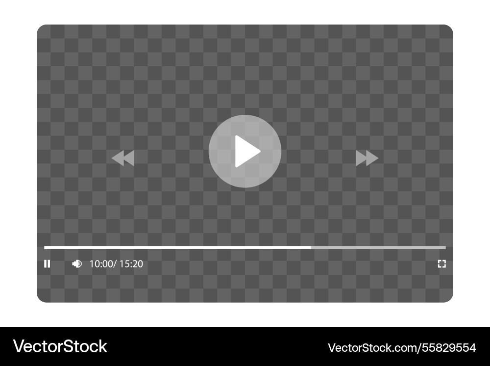 Template video player for web and mobile apps Template video player for web and mobile apps vector image