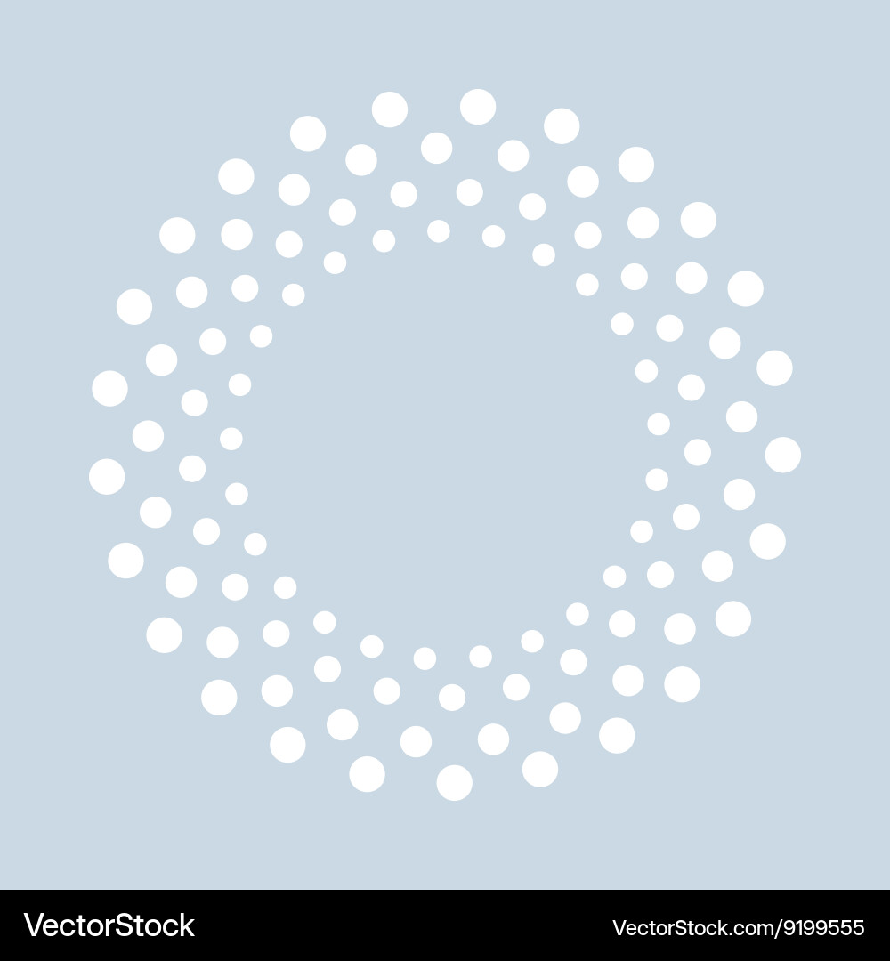 Abstract dotted shape design element vector image