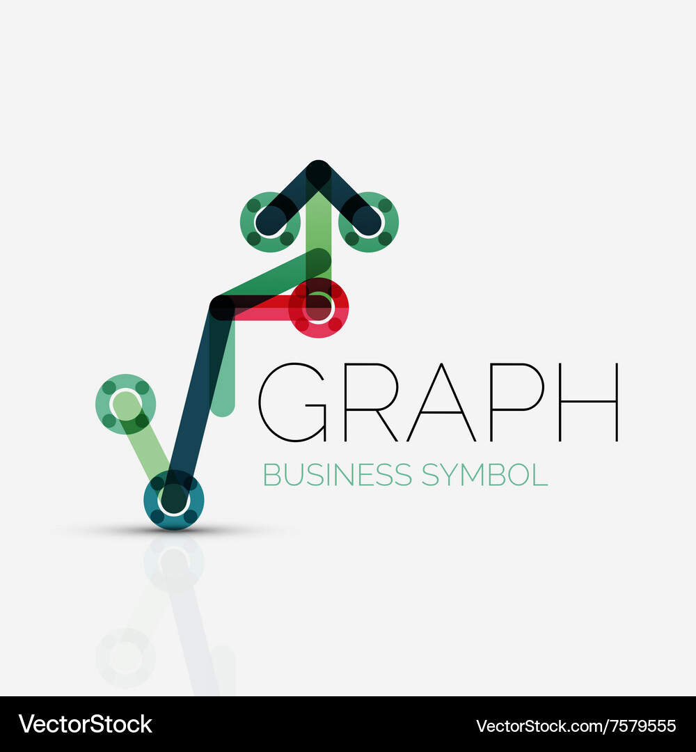 Abstract logo idea linear chart or graph Vector Image
