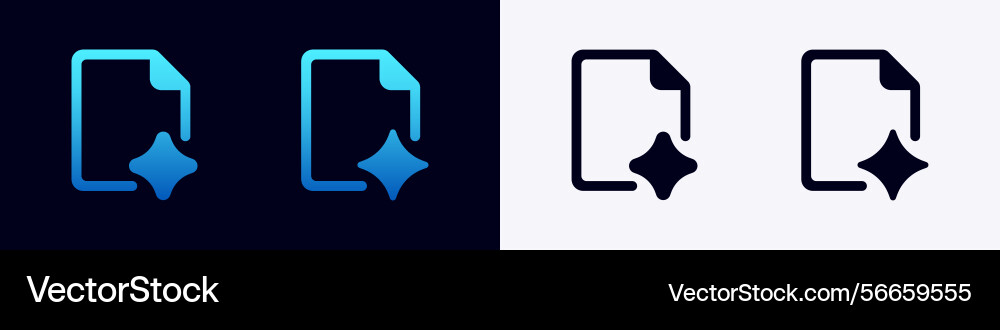 Ai Intelligenz-Symbol mit Dokument Vektorbild