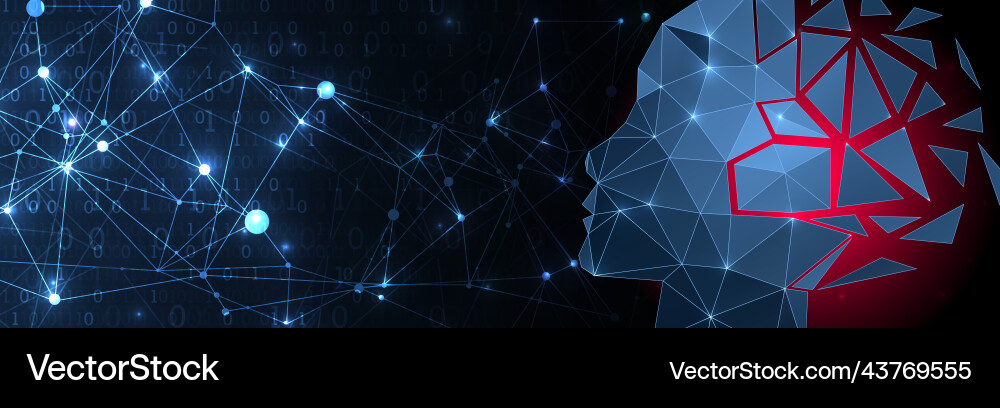 Artificial intelligence ai and big data concept Artificial intelligence ai and big data concept vector image