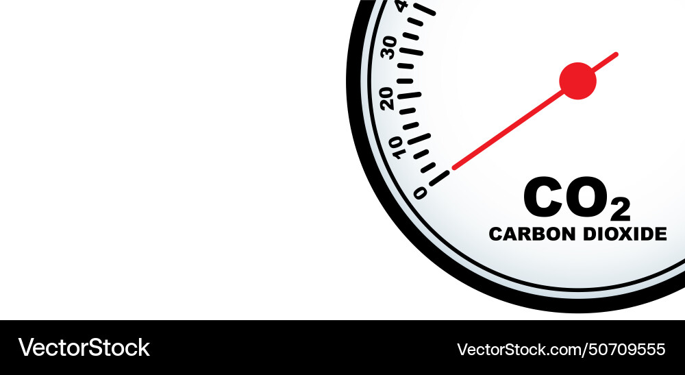 Circular analog carbon dioxide indicator rond Vector Image