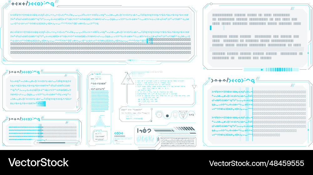 Data elements for sci-fi interface Data elements for sci-fi interface vector image