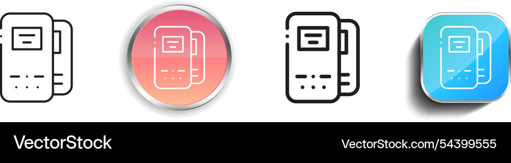 Gold ingots icon thin linear regular and button Gold ingots icon thin linear regular and button Vector Image