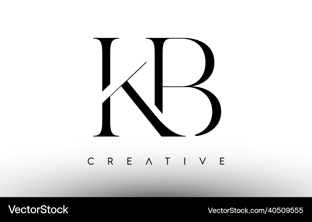 KB Minimalist Logo - Serif Lettermark Vector Image
