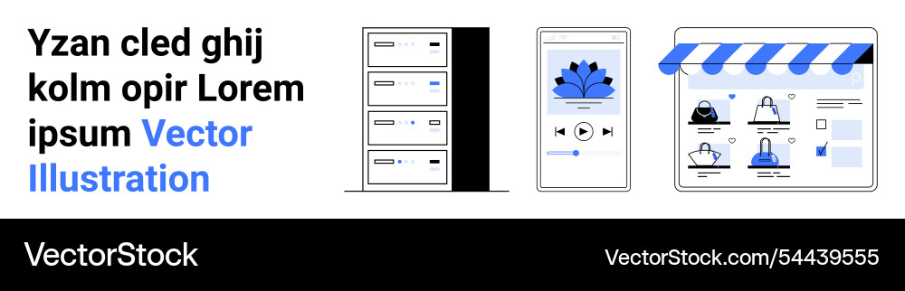 Modern digital services interface with data Modern digital services interface with data vector image