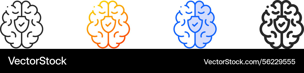 Secure iconthin linear gradient blue stroke Secure iconthin linear gradient blue stroke vector image