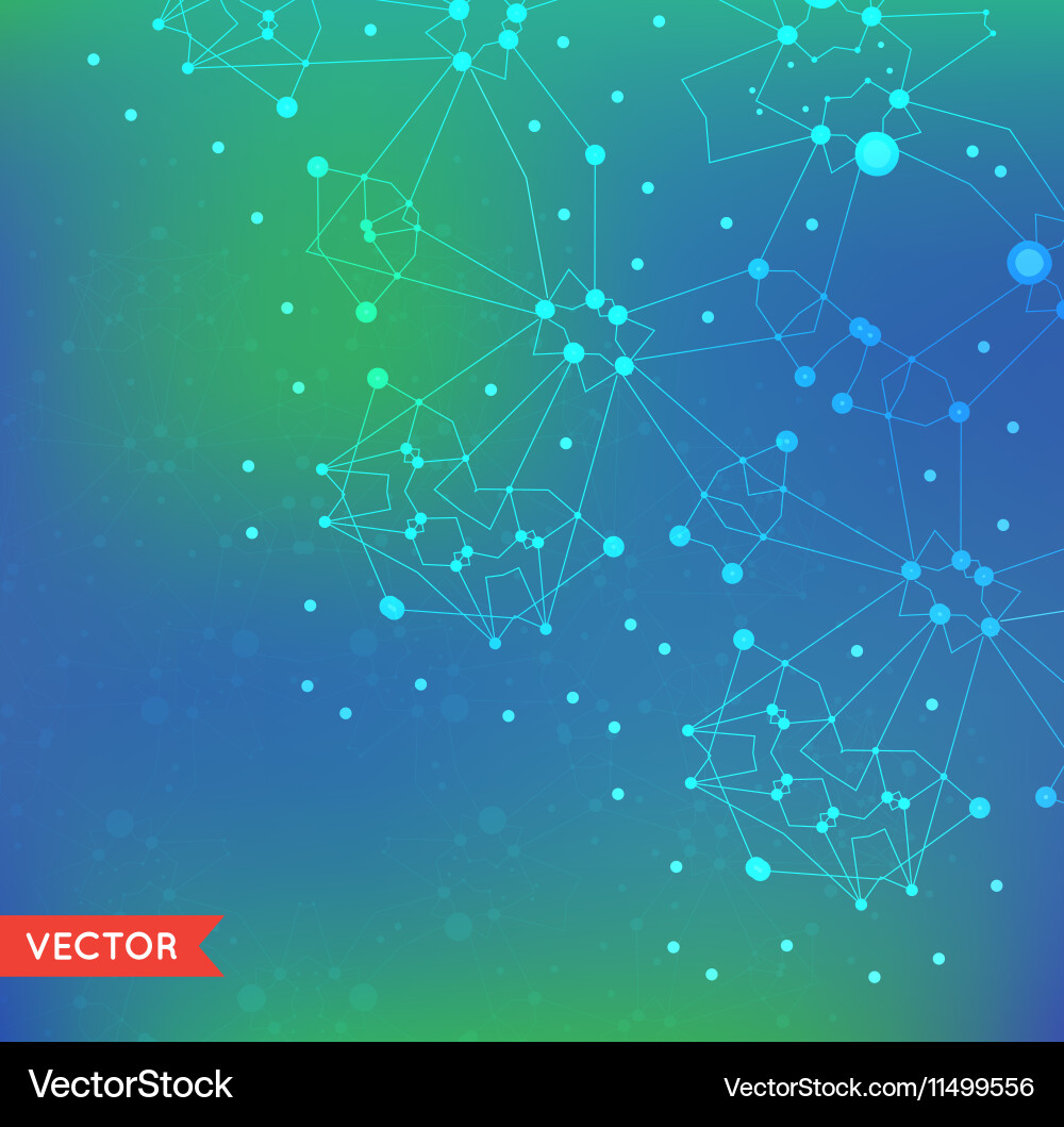 Abstract background with particles structure vector image