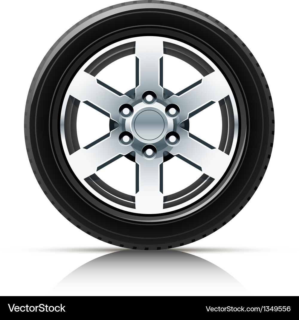 Car wheel vector image